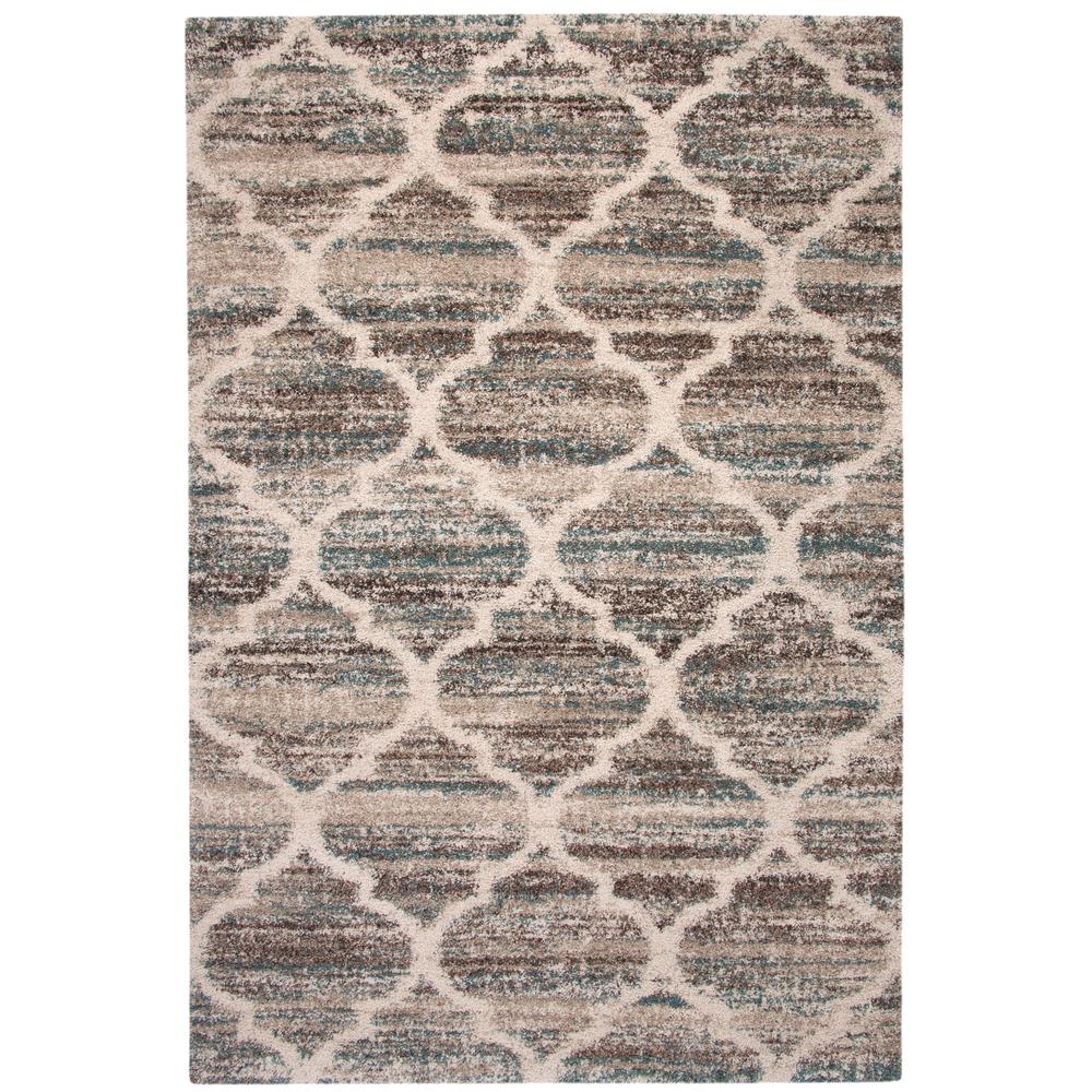 Granada Trellis Blue/Brown/Tan  Area Rug, 5'3" x 7'6". Picture 4