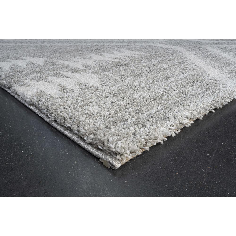 Granada Galen Gray and Ivory Olefin Shag Area Rug, 7' 10" x 10' 10". Picture 3