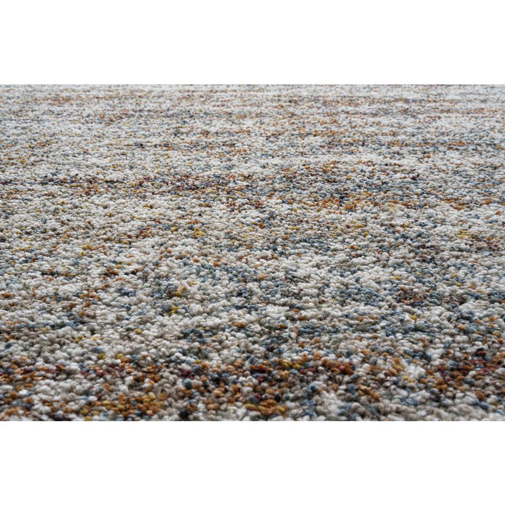 Granada Ezra Ivory, Blue, Orange, and Rust Olefin Shag Area Rug, 5'3" x 7'6". Picture 7
