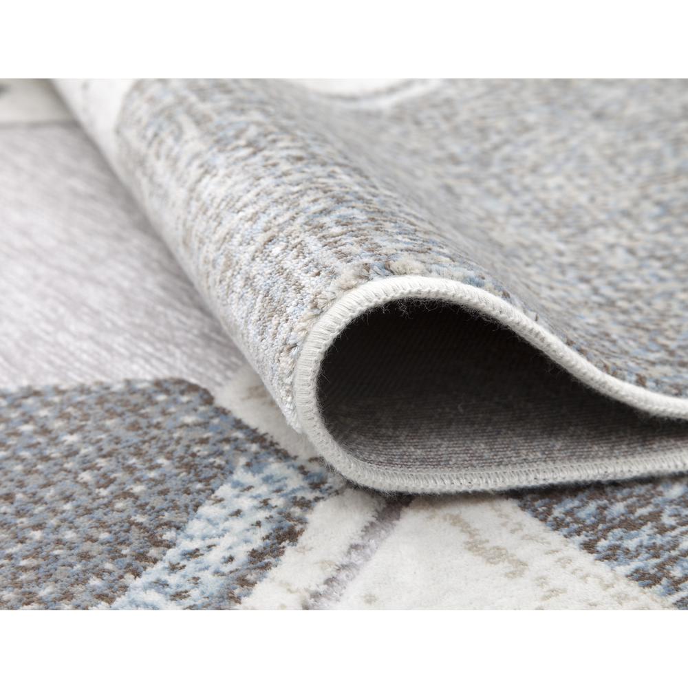 Napa Elio Grey/ Blue/ Multi Geometric Area Rug, 7'10" x 10'10". Picture 4