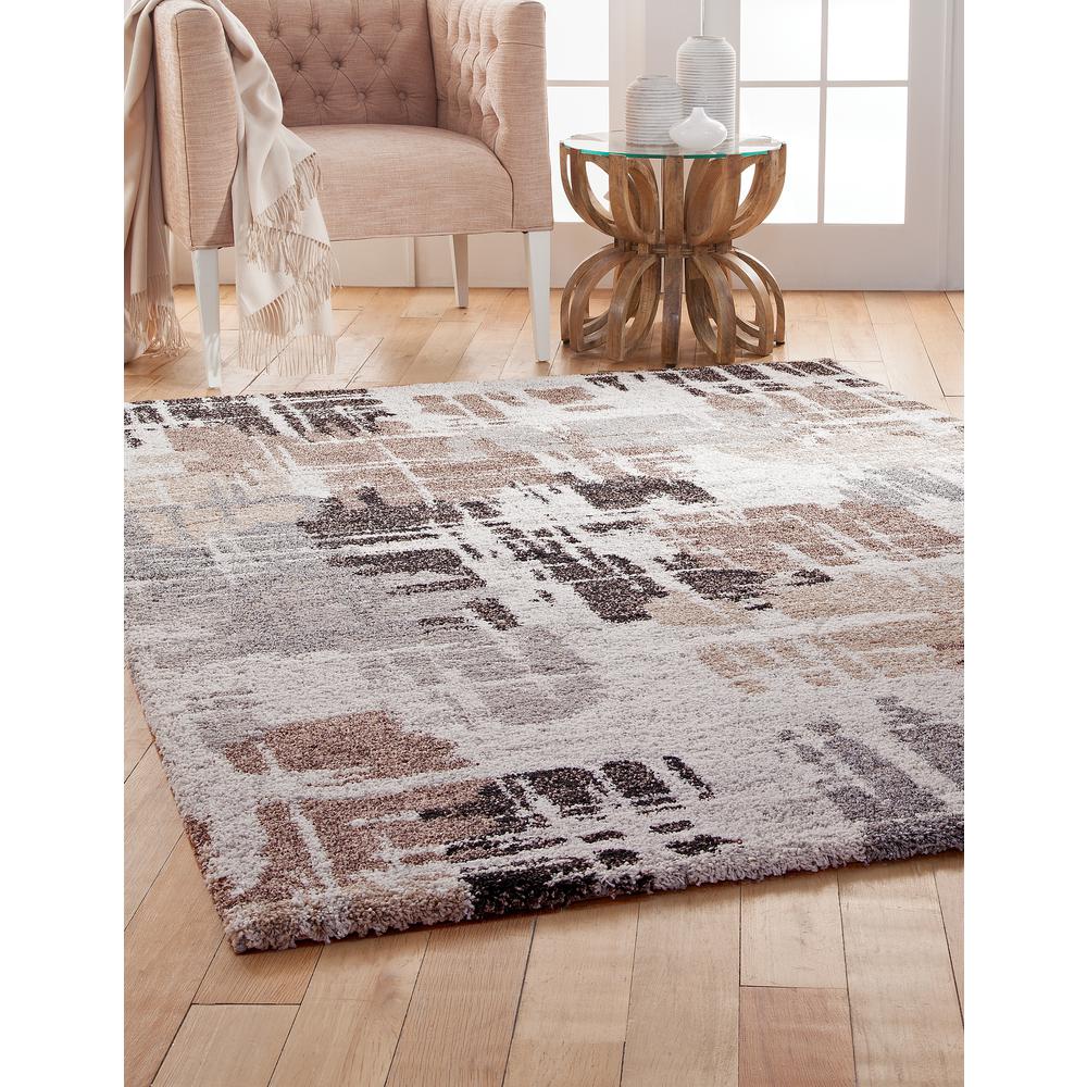 Granada Bakari Chocolate/Med.Brown/Grey/Ivory  Area Rug, 7'10" x 10'10". Picture 1