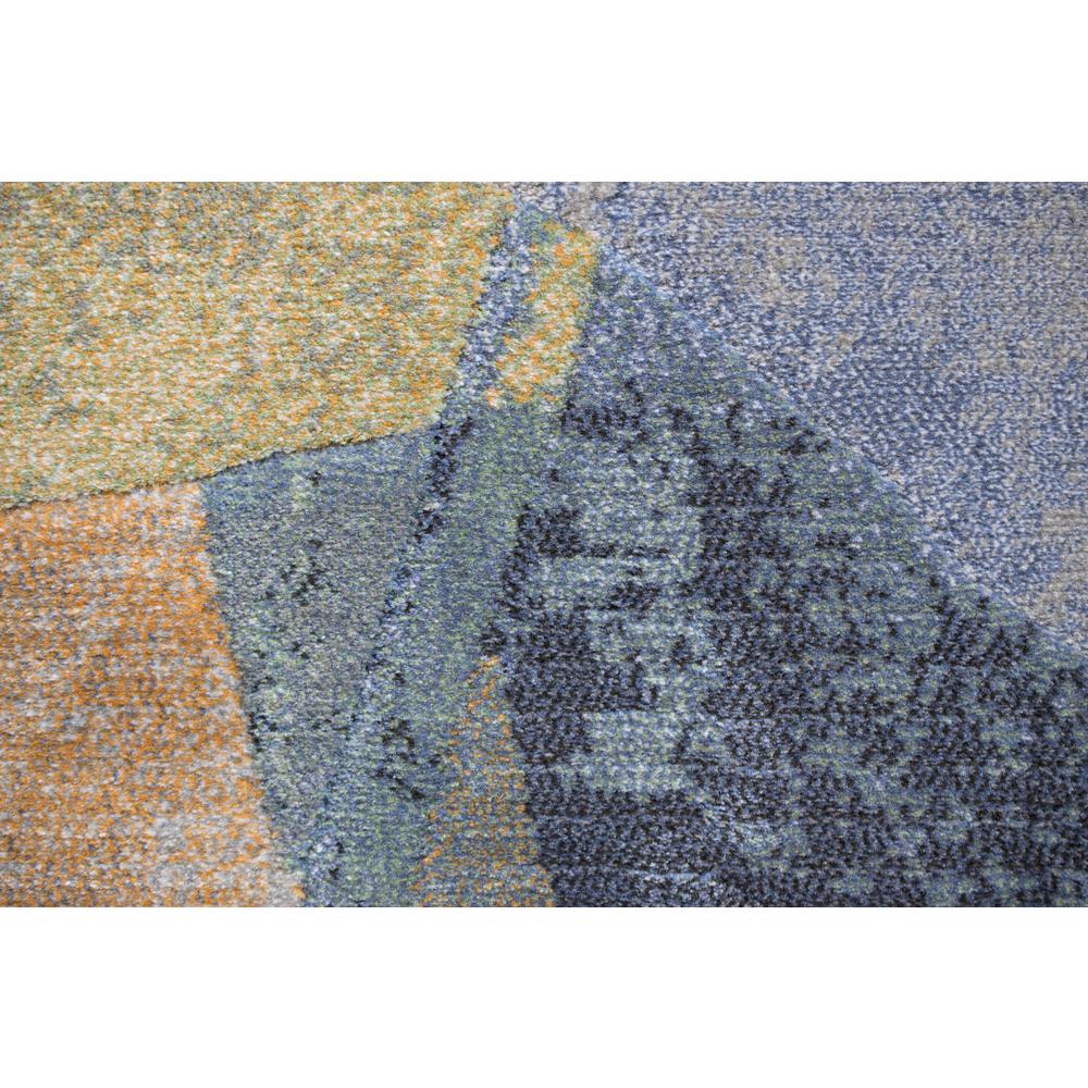 Essentials Abstract Orange, Sage, Blue, Gray, Ivory and Mauve Polypropylene Area Rug, 5'3" x 7'6". Picture 3