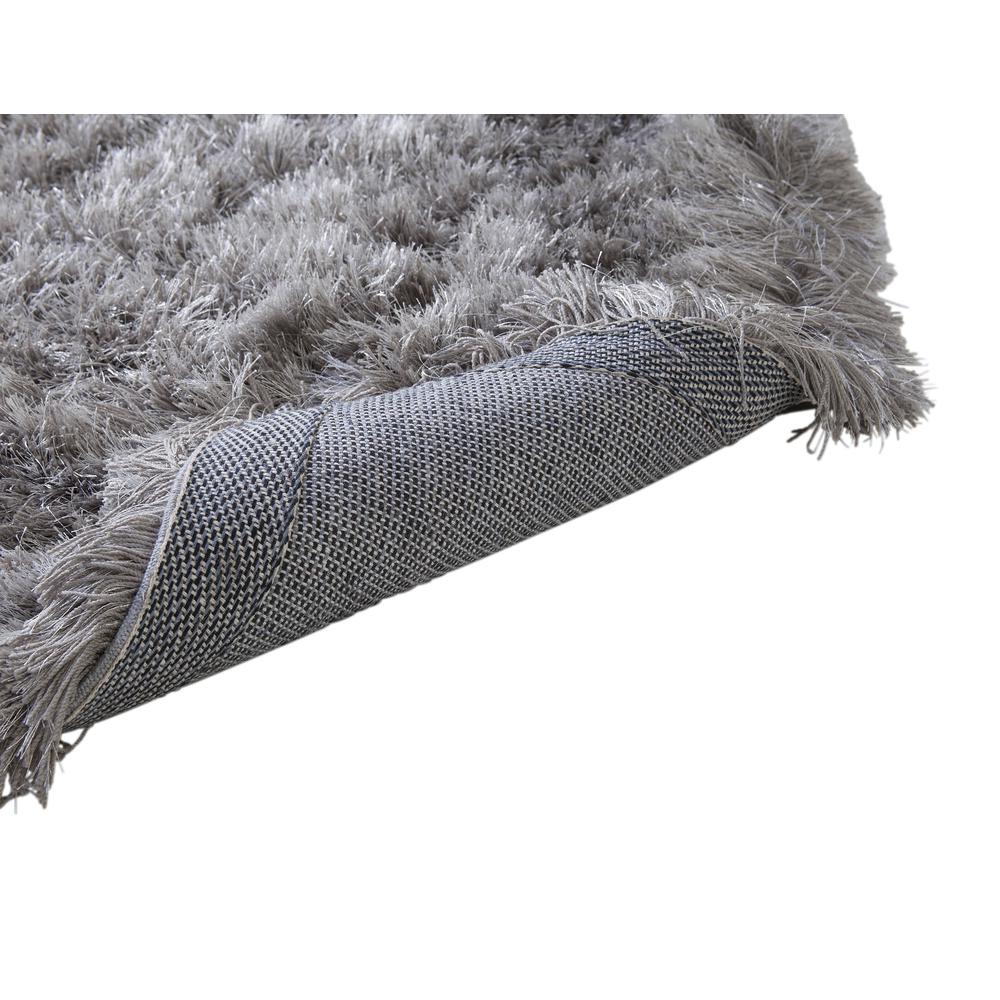 Luxe Shag Grey Area Rug, 5' x 8'. Picture 3
