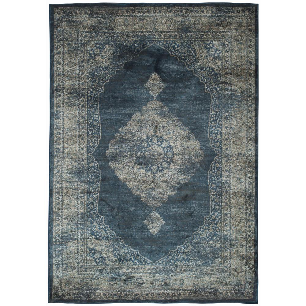 Sonoma Navy Blue/Silver Area Rug, 7'10" x 10'1". Picture 1