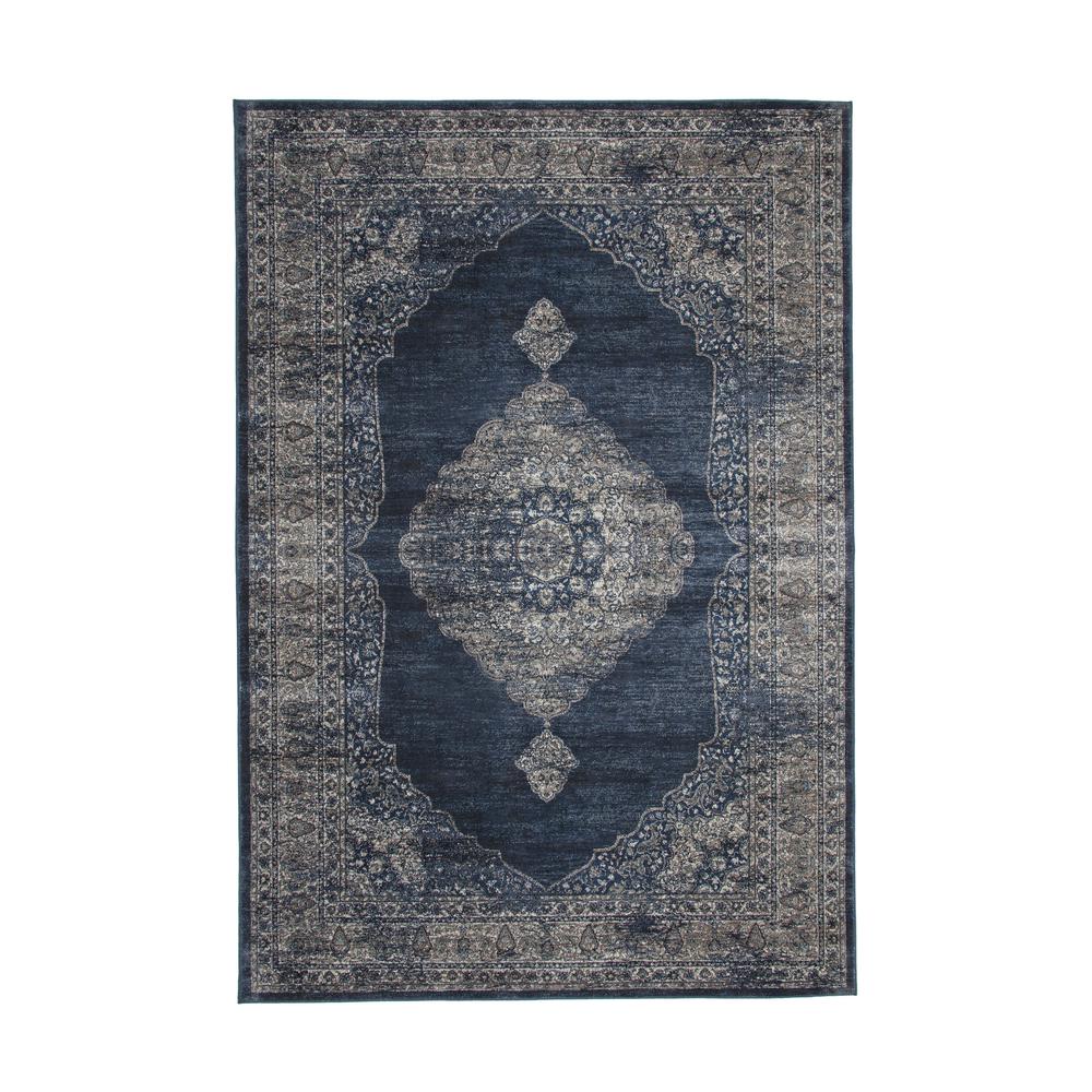 Sonoma Navy Blue/Silver Area Rug, 7'10" x 10'1". Picture 5