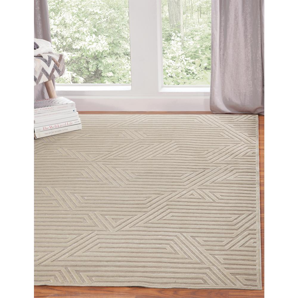 Napa Orbit Ivory Area Rug, 5'3" x 7'6". Picture 1