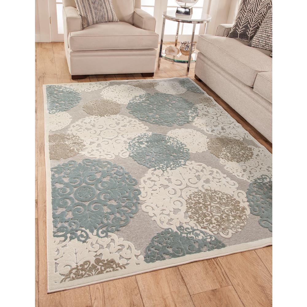 Napa Dante Grey/Tan/Ivory Area Rug, 5'3" x 7'6". Picture 1