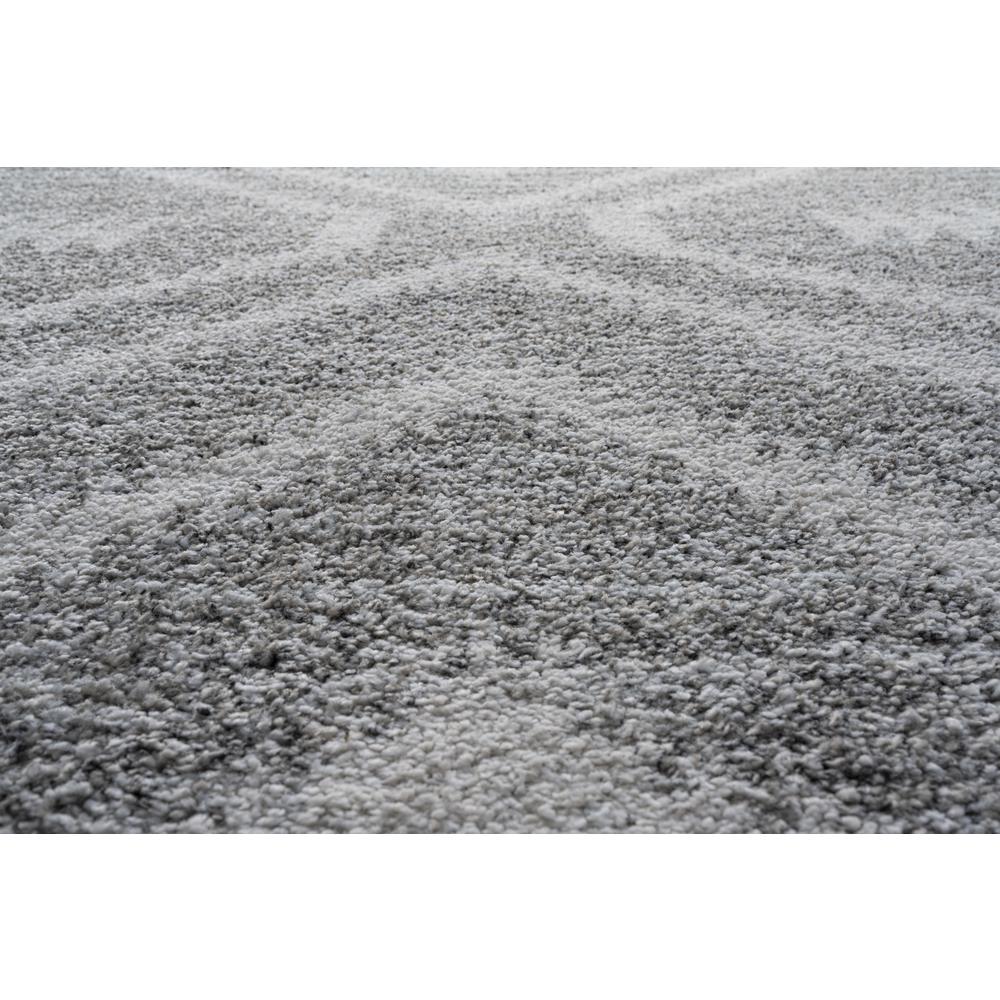 Granada Galen Gray and Ivory Olefin Shag Area Rug, 7' 10" x 10' 10". Picture 4