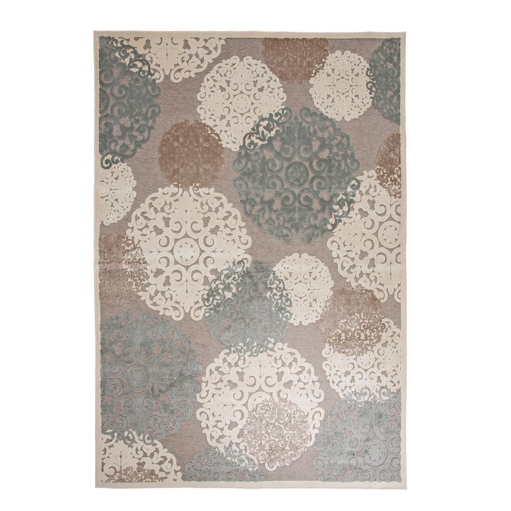 Napa Dante Grey/Tan/Ivory Area Rug, 5'3" x 7'6". Picture 4