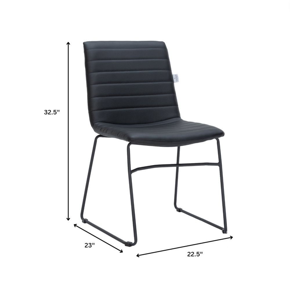 Zylar Series Office Guest Chair in Black Leather. Picture 20