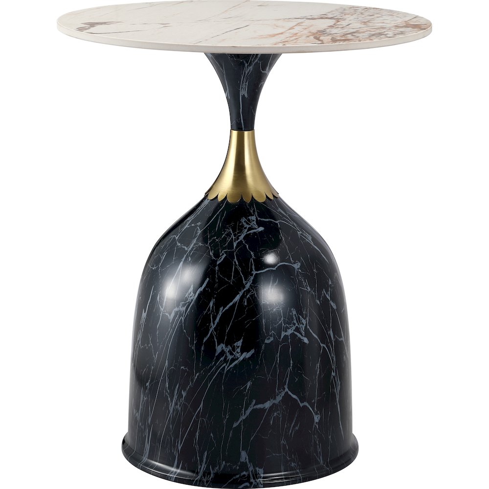 Oslo Collection Modern End Table In Stone Black. Picture 5