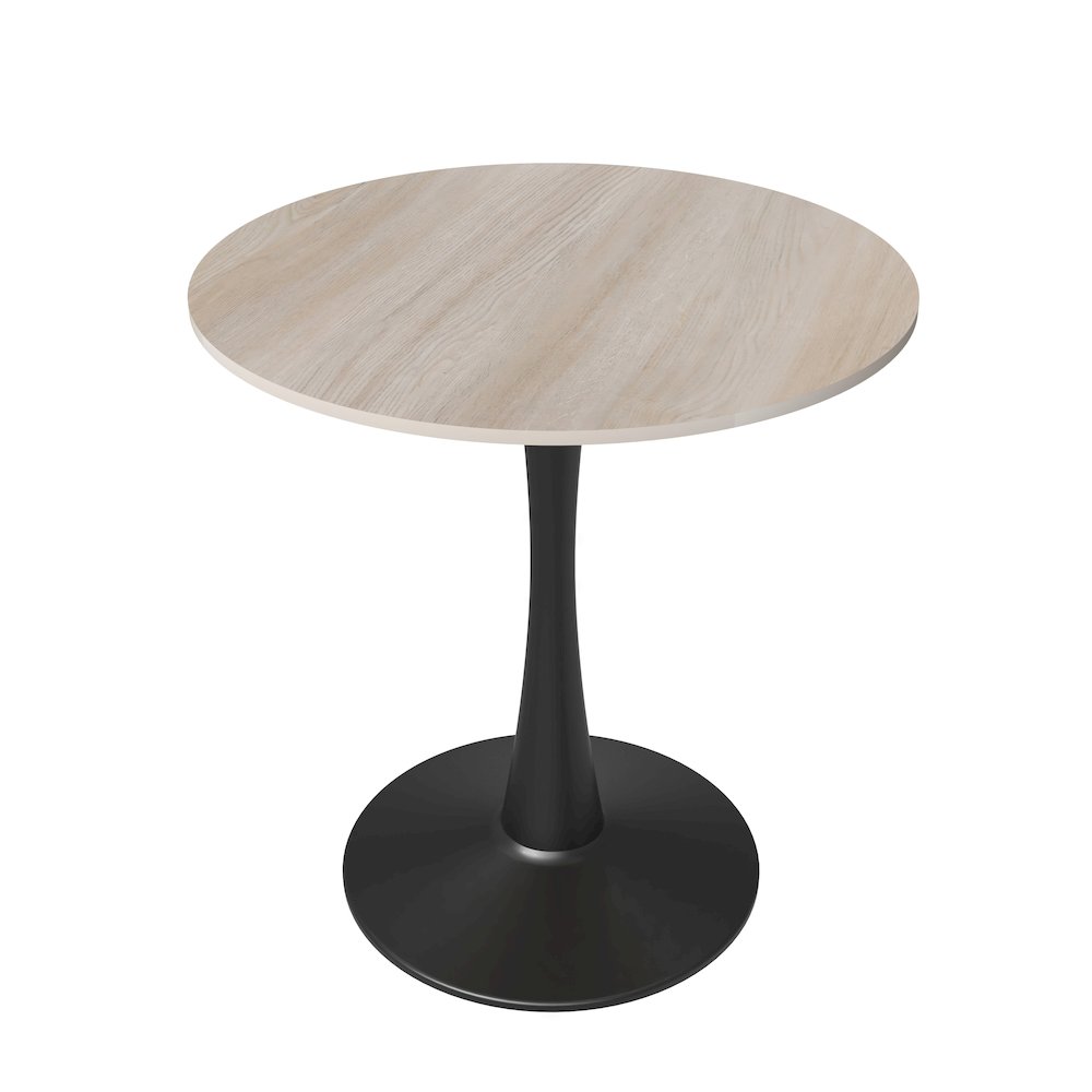 Bristol 27" round dining table Black base with marbled MDF top. Picture 1