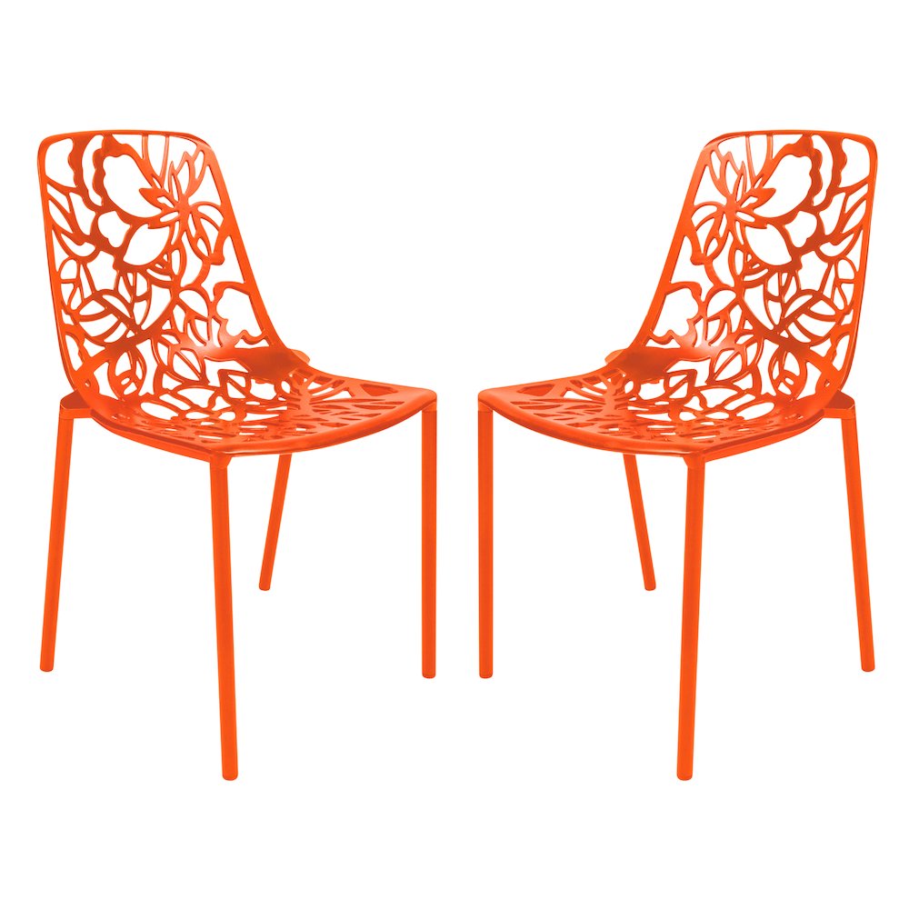 Modern Devon Aluminum Chair, Set of 2. Picture 1