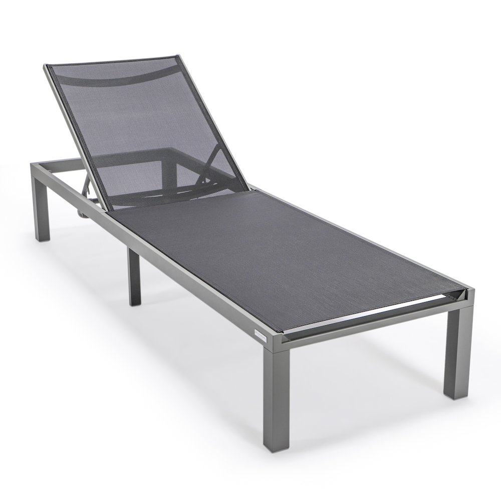 Marlin Patio Chaise Lounge Chair With Grey Aluminum Frame. Picture 9