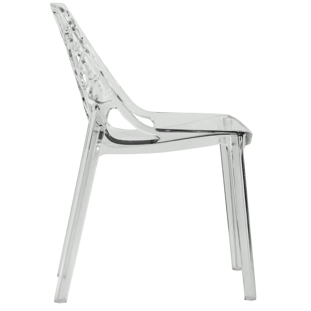 Cornelia Modern Spring Cut-Out Tree Design Stackable Dining Chair. Picture 4