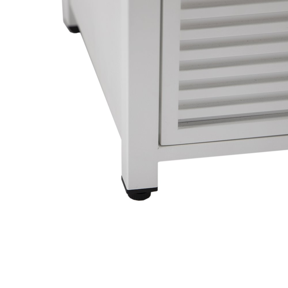 Walbrooke White Patio Square Tank Holder with Slats Design in White. Picture 8