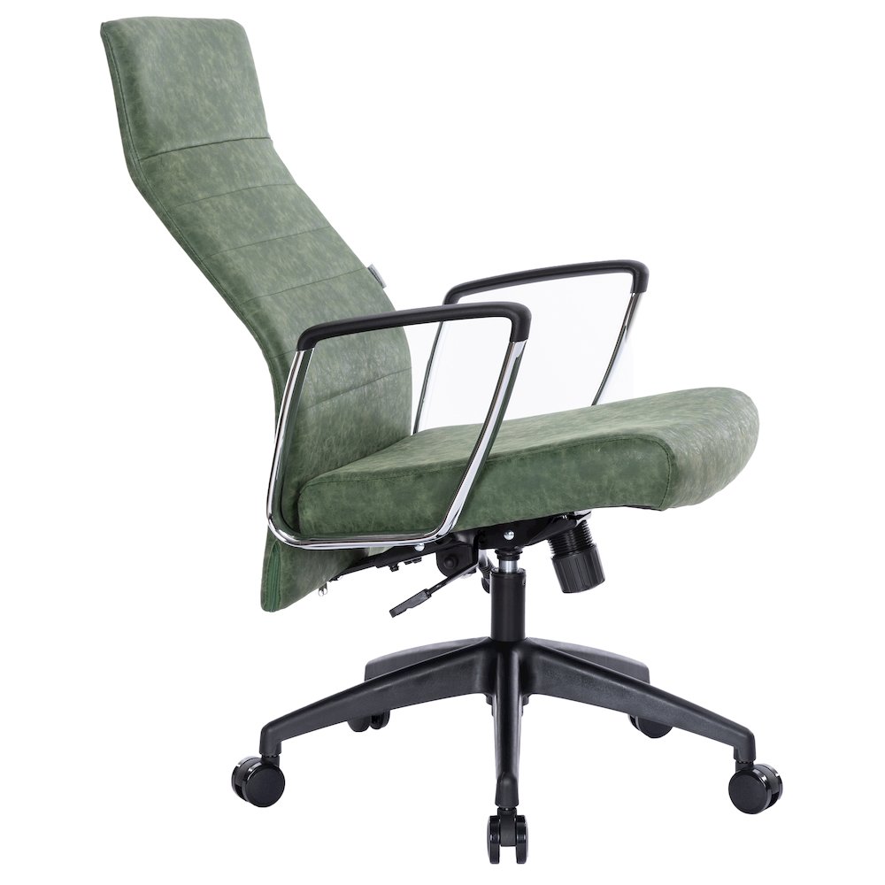 Hilton Leather Office Chair in Green. Picture 5