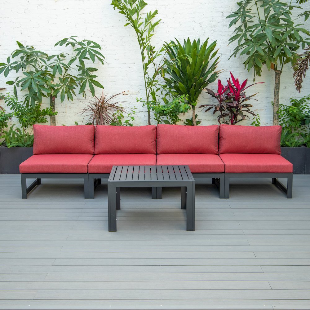 Chelsea 5-Piece Middle Patio Chairs and Coffee Table. Picture 3