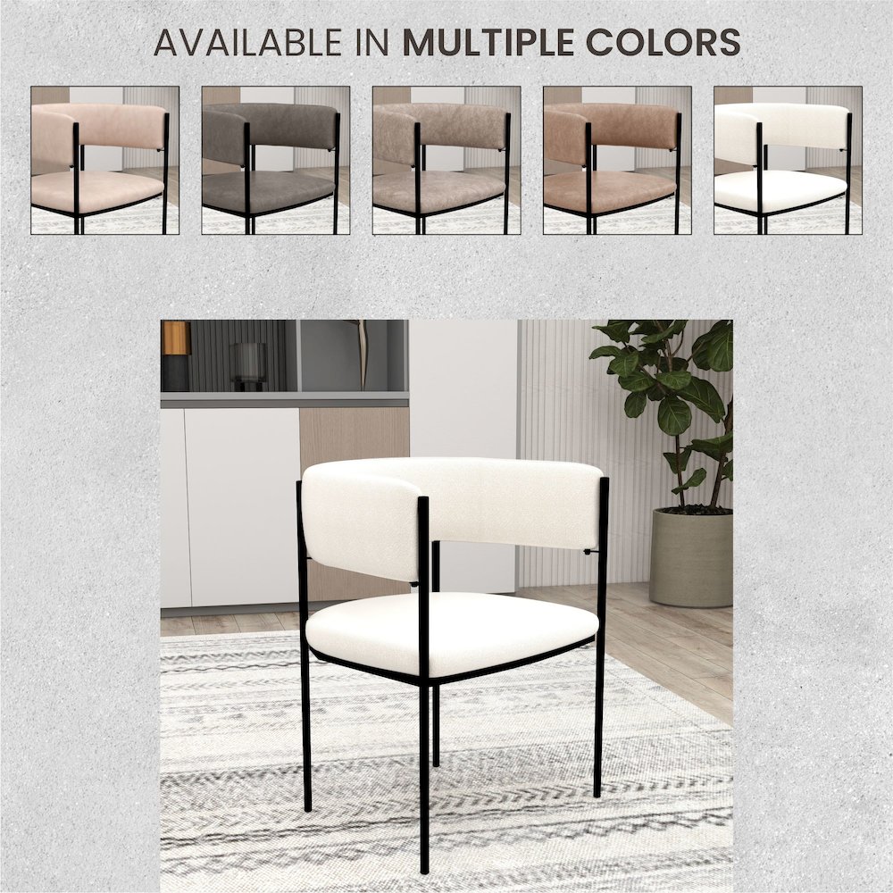 Gavin Series Modern Chair Black Frame in Light Brown Set of 4. Picture 12
