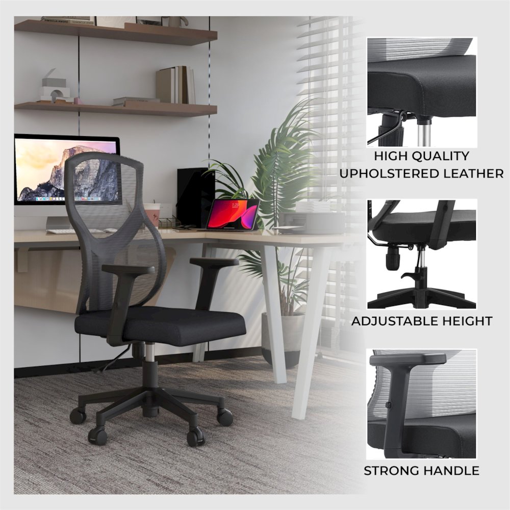 Office Glen Series Office Task Chair In Light Grey. Picture 9