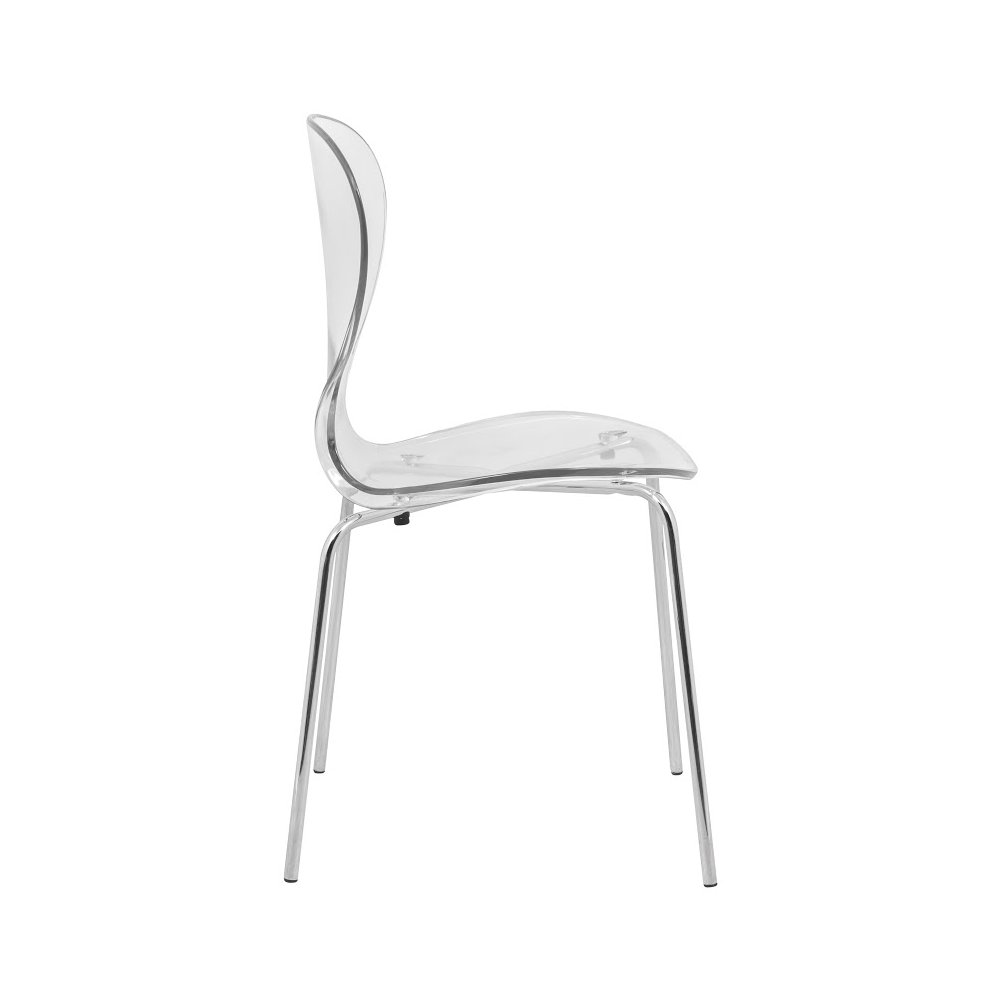 Modern Oyster Transparent Side Chair. Picture 8