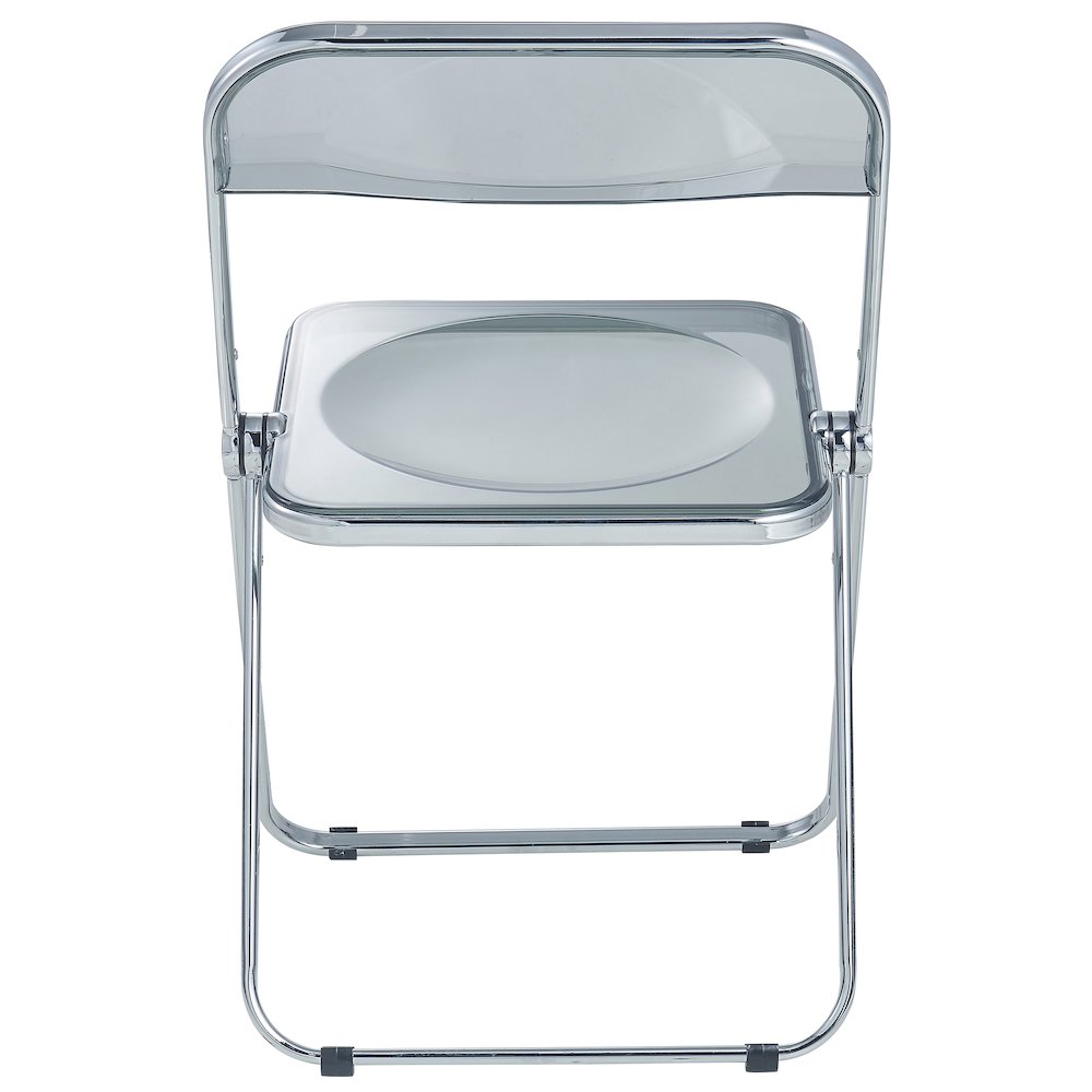 Lawrence Acrylic Folding Chair With Metal Frame, Set of 2. Picture 12
