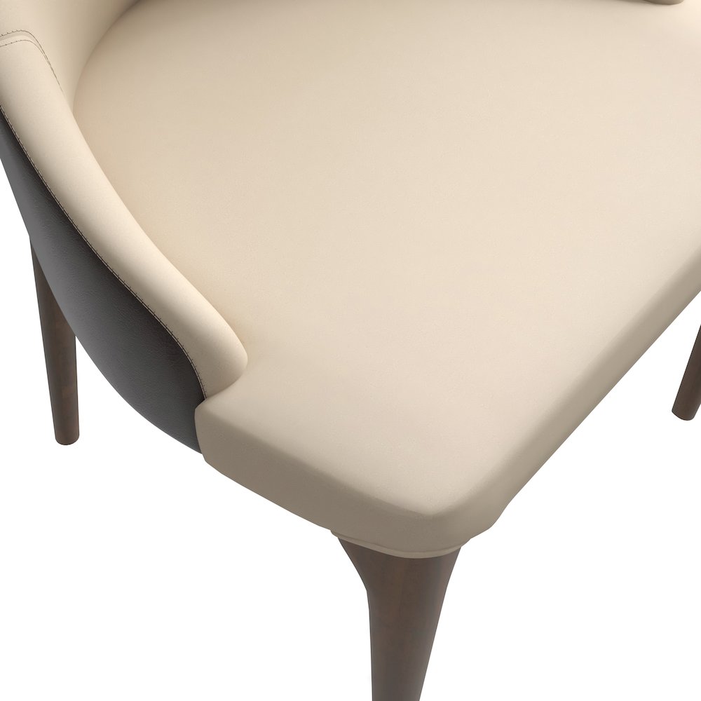 Elm Collection Modern Wooden Dining Chair In Brown. Picture 26