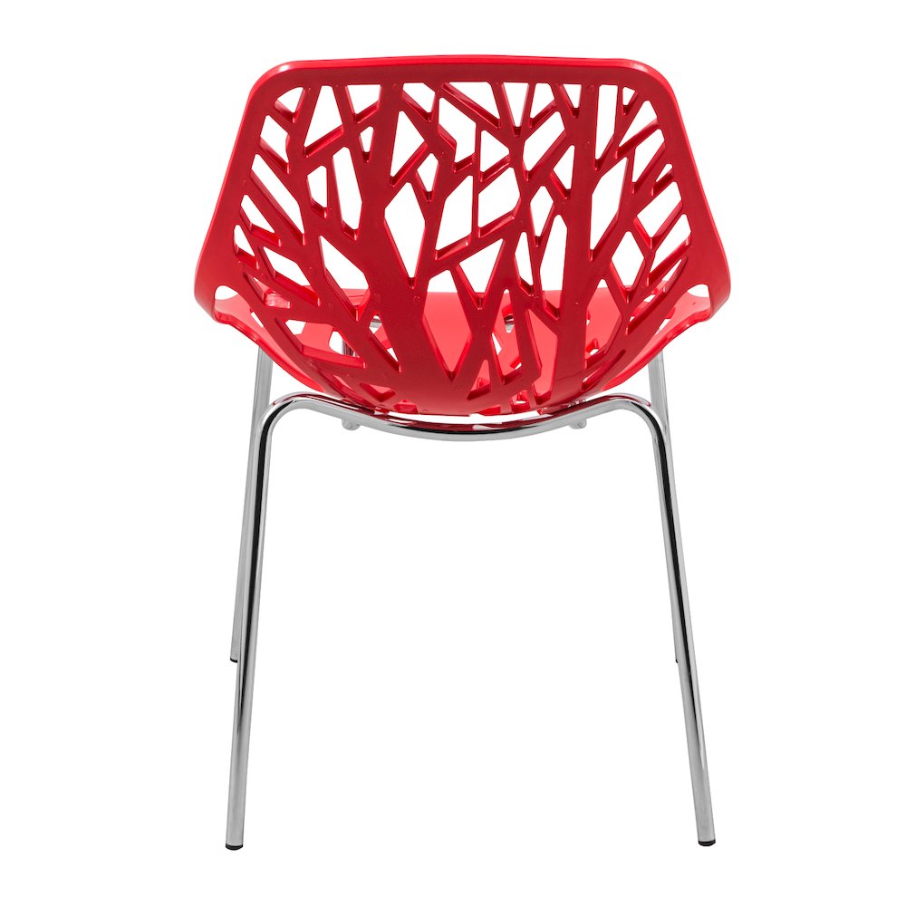 Modern Asbury Dining Chair w/ Chromed Legs. Picture 7