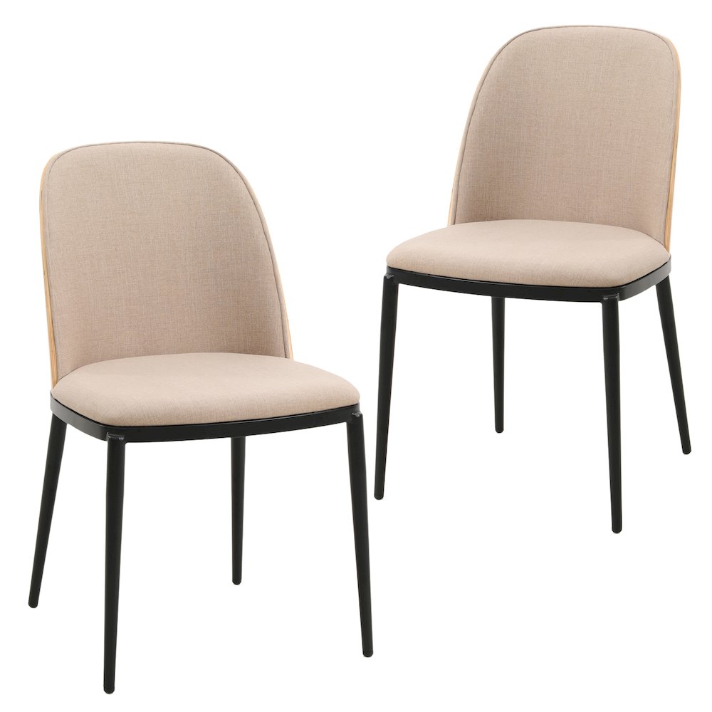 Tule Mid-Century Modern Dining Side Chair Set of 2. Picture 4