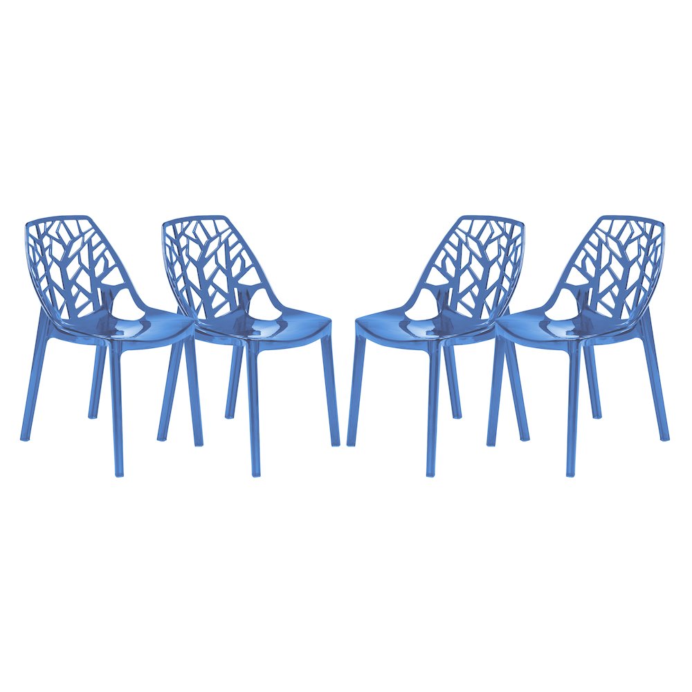 Cornelia Modern Spring Cut-Out Tree Design Stackable Dining Chair. Picture 1