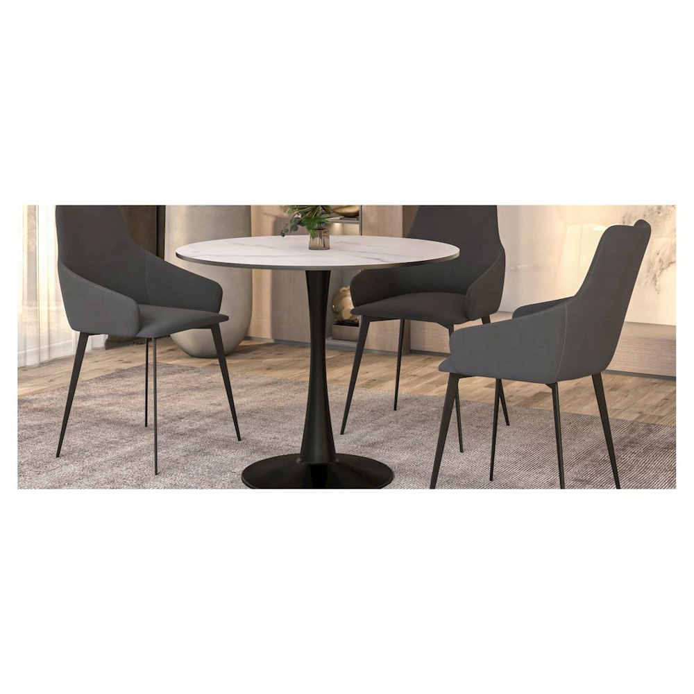 Bristol Mid-Century Modern Round Dining Table. Picture 31
