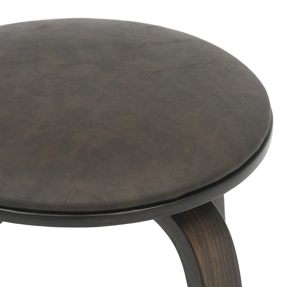 Wooden Counter Stool Pelya Collection Modern Style Walnut Glazed color in Brown. Picture 18