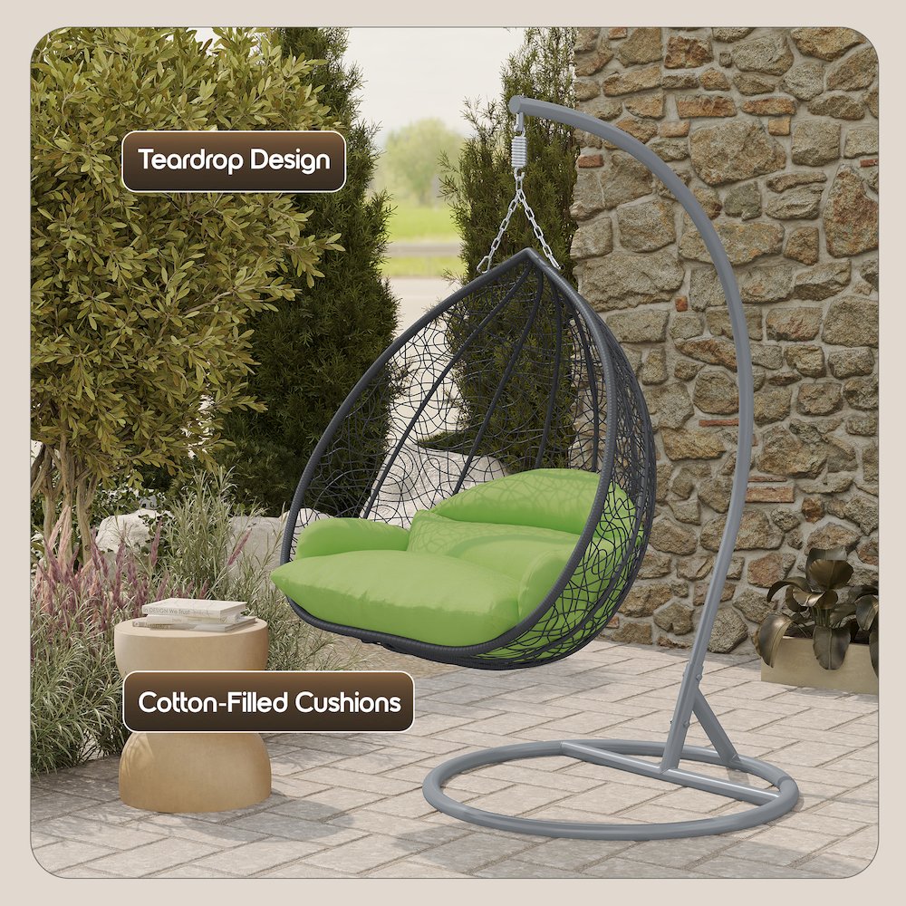 Recluse Collection Modern Outdoor Swing Chair. Picture 6