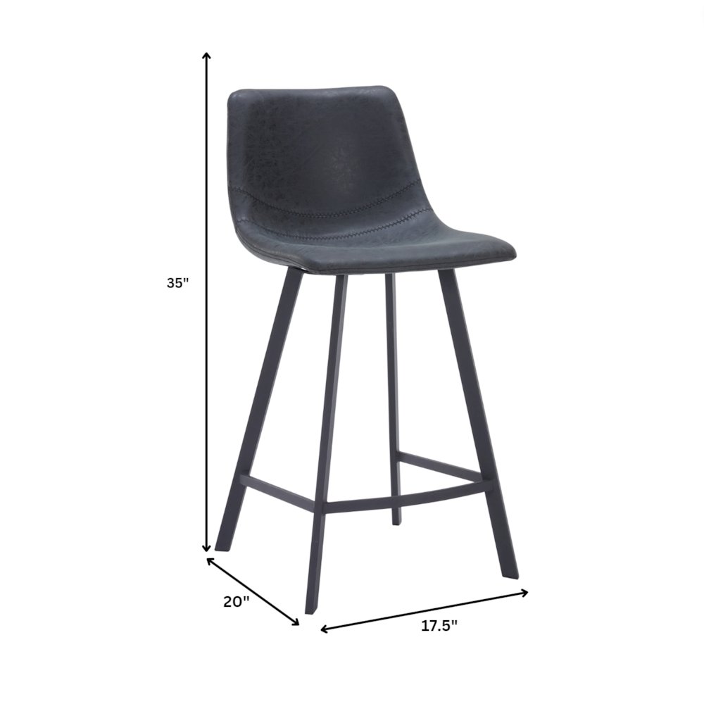 Elland - Counter stool -Charcoal Black. Picture 1
