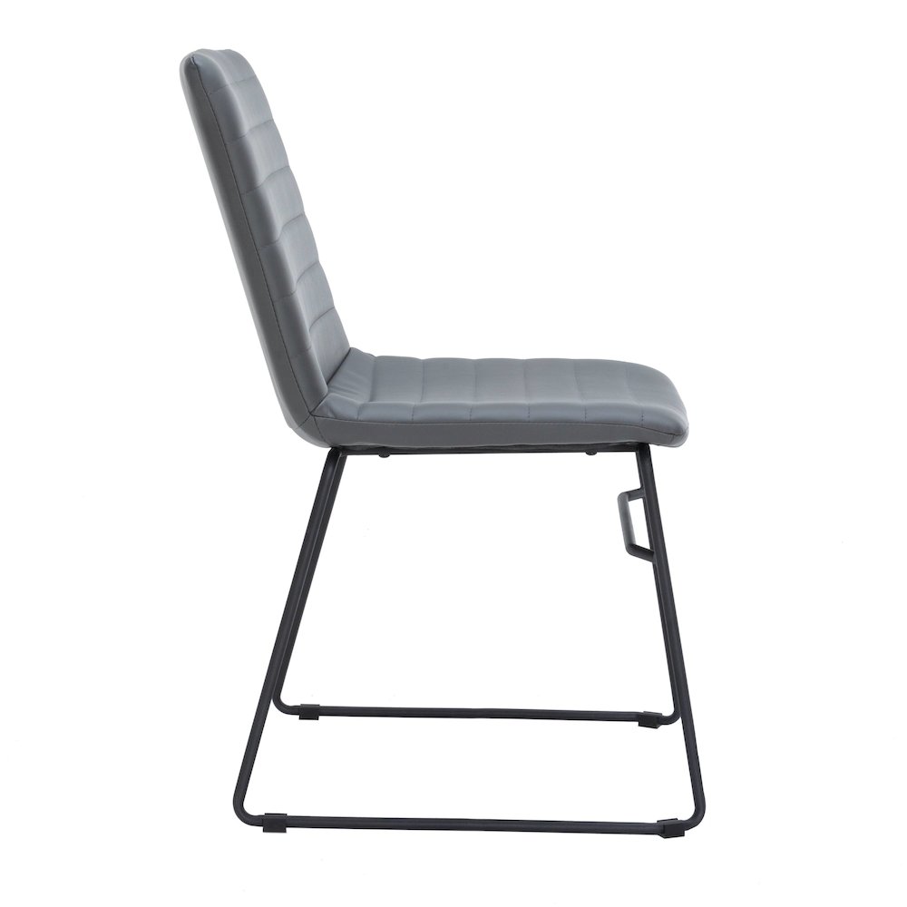 Zylar Series Office Guest Chair in Grey Leather. Picture 15