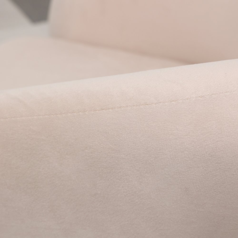 Lylo Collection Modern Accent Chair In Beige Velvet. Picture 12