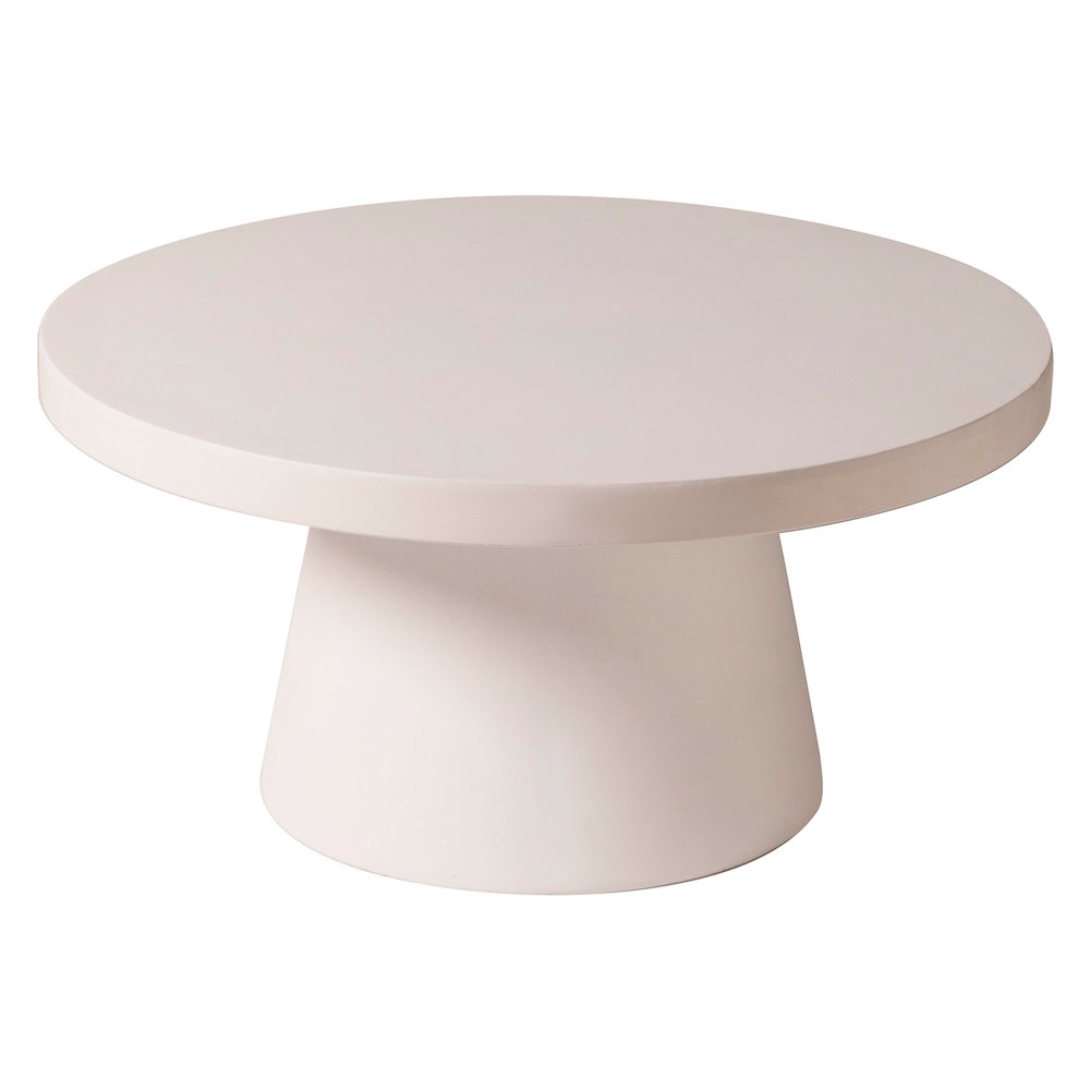 Dune Collection Fiberglass Outdoor Coffee Table In Grey. Picture 2