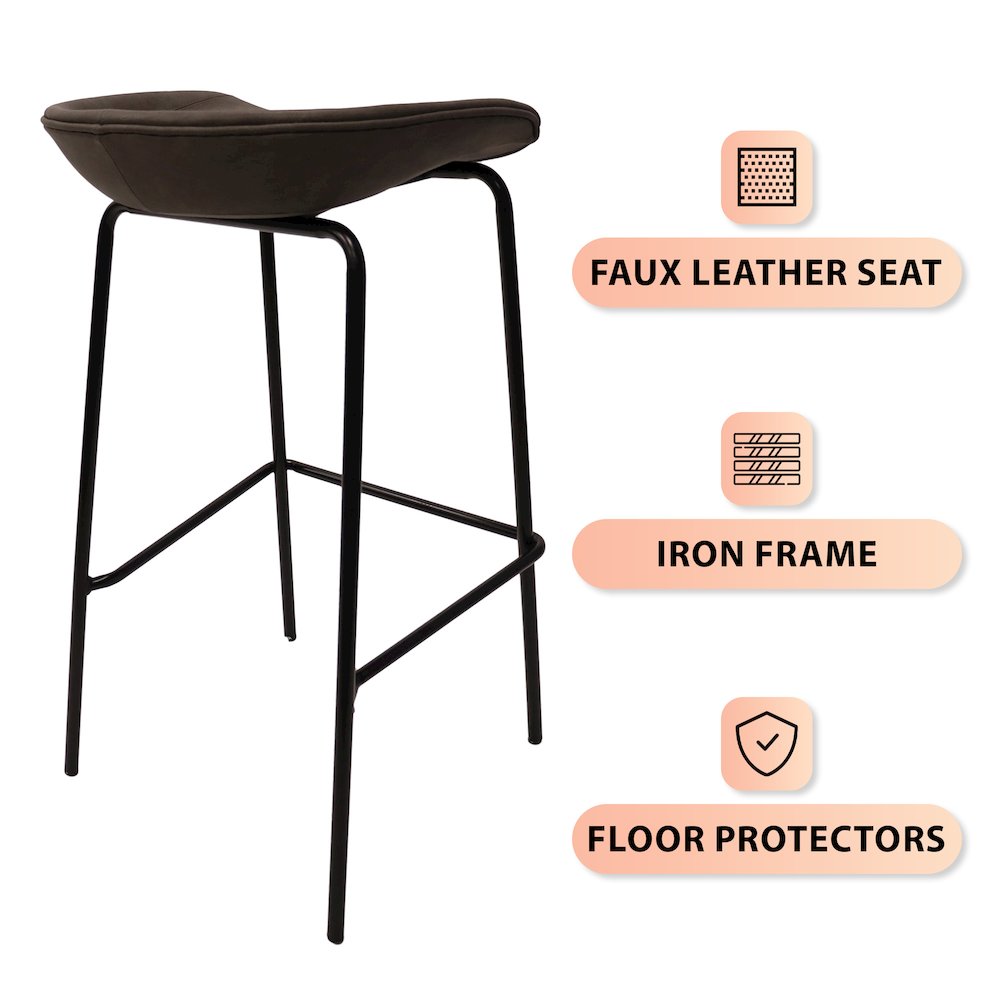 Servos Modern Barstool in Elephant Grey. Picture 2
