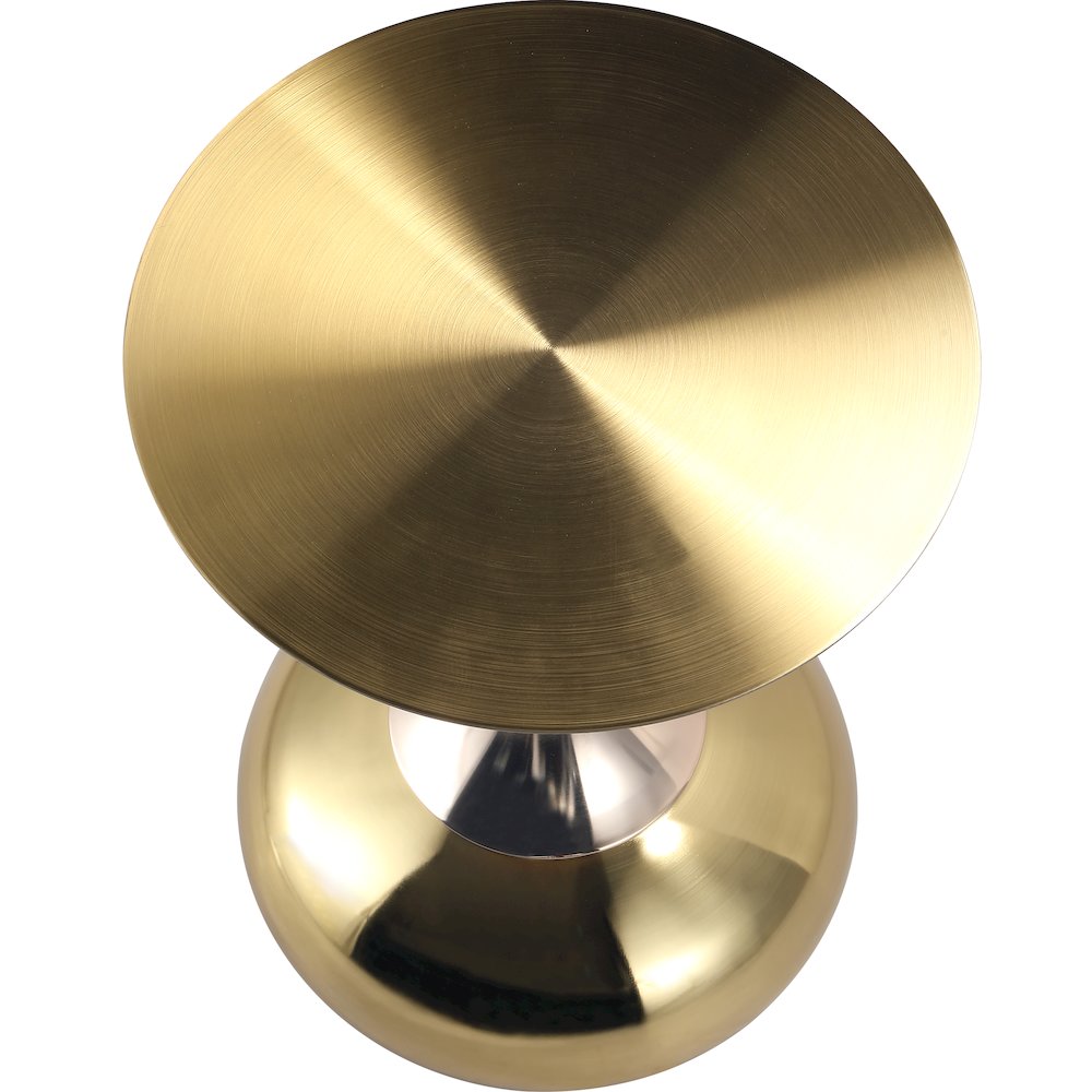 Savoy Collection Modern End Table In Gold. Picture 5