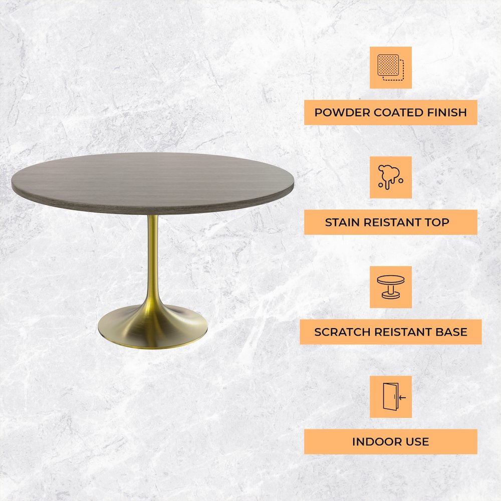 Verve Collection 48" Round Dining Table. Picture 11