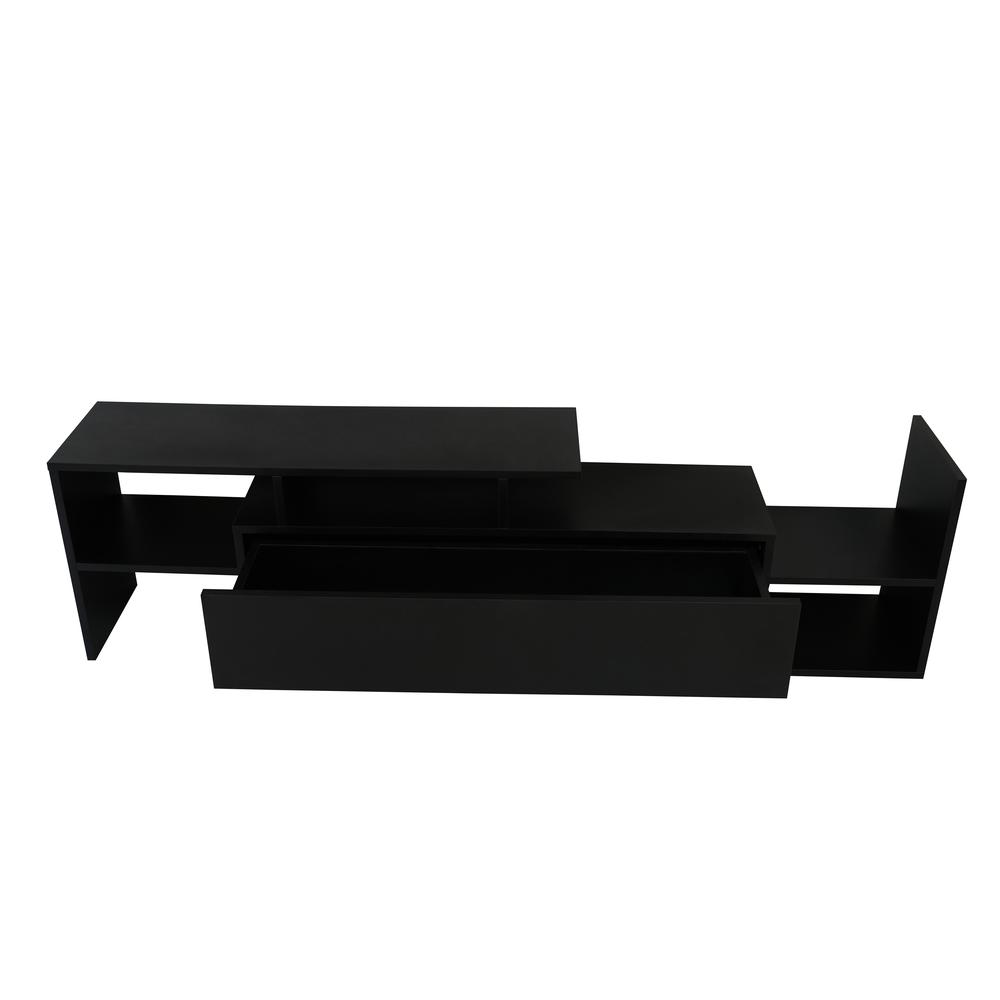 Surrey Modern TV Stand with MDF Shelves and Bookcase. Picture 8