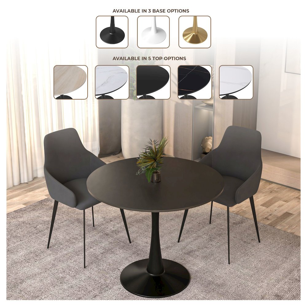 Bristol Mid-Century Modern Round Dining Table. Picture 19