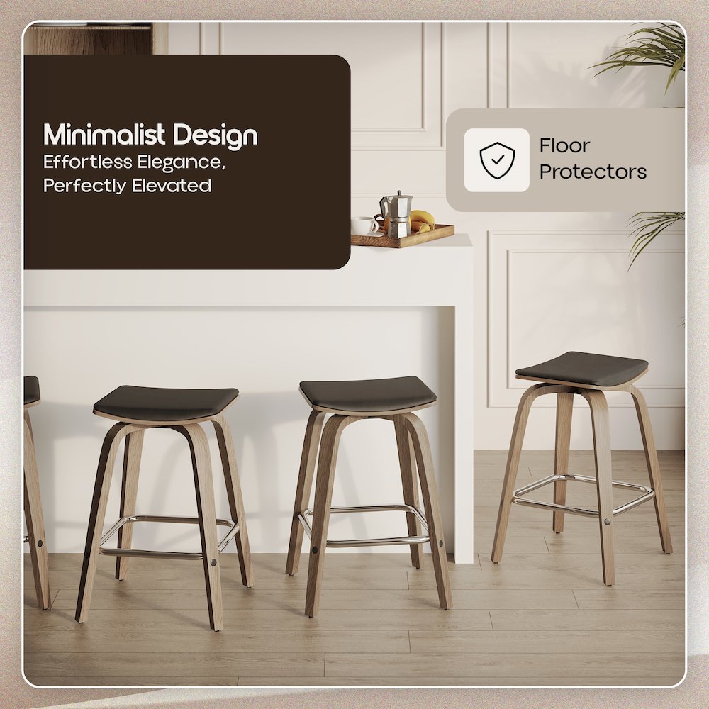Wooden Counter Stool in Brown. Picture 7