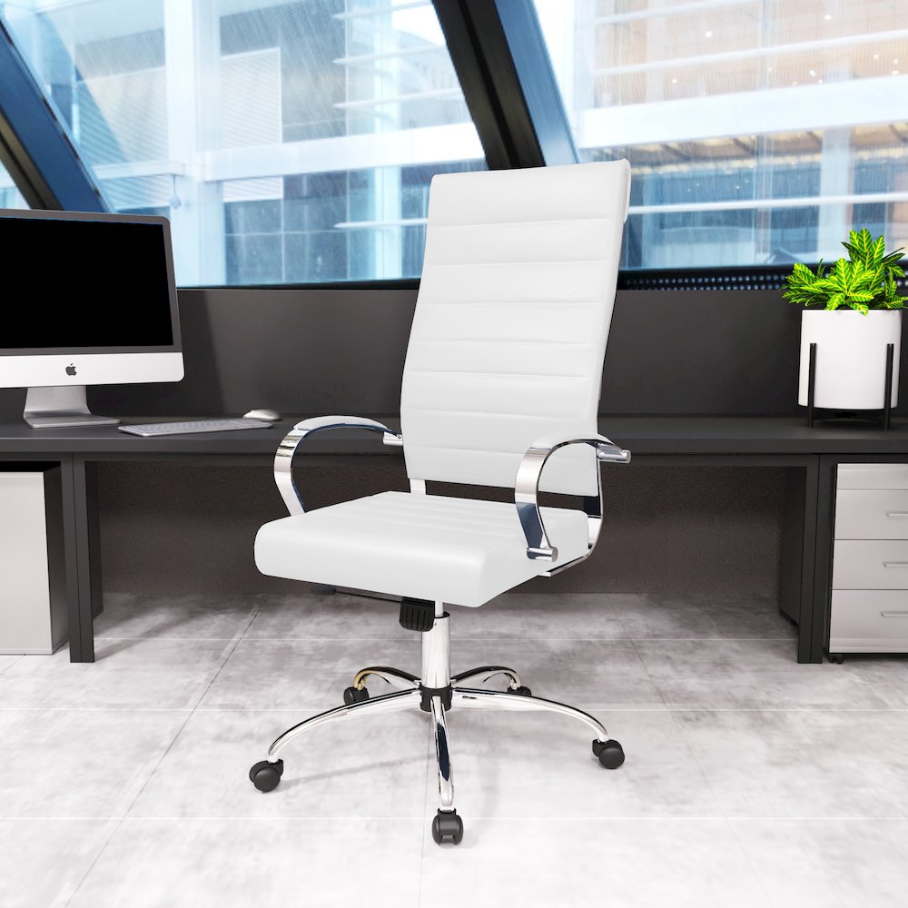 Benmar High-Back Leather Office Chair. Picture 9