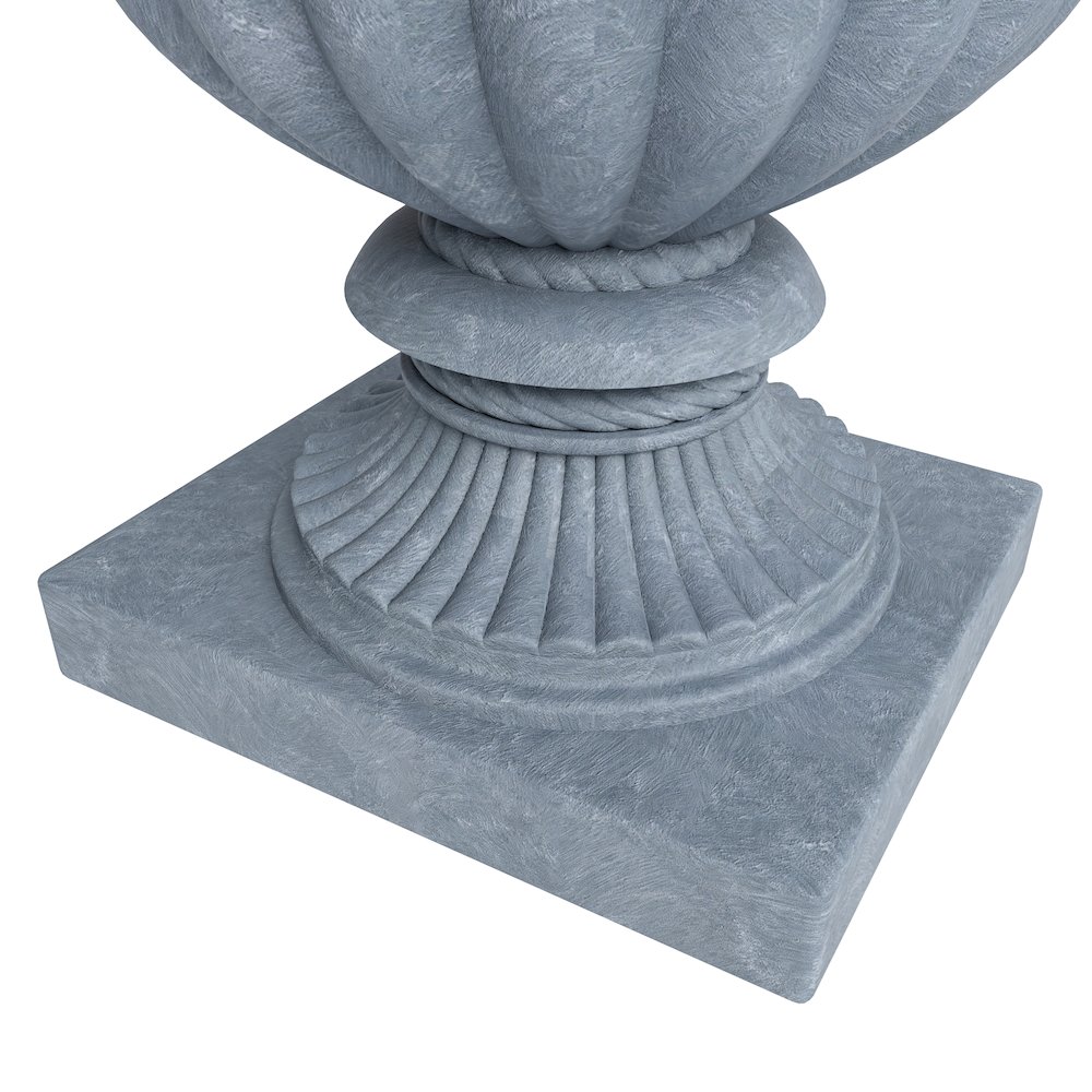 Lotus Series Poly Stone Planter in Aged Concrete, 20 Dia, 28 High. Picture 12