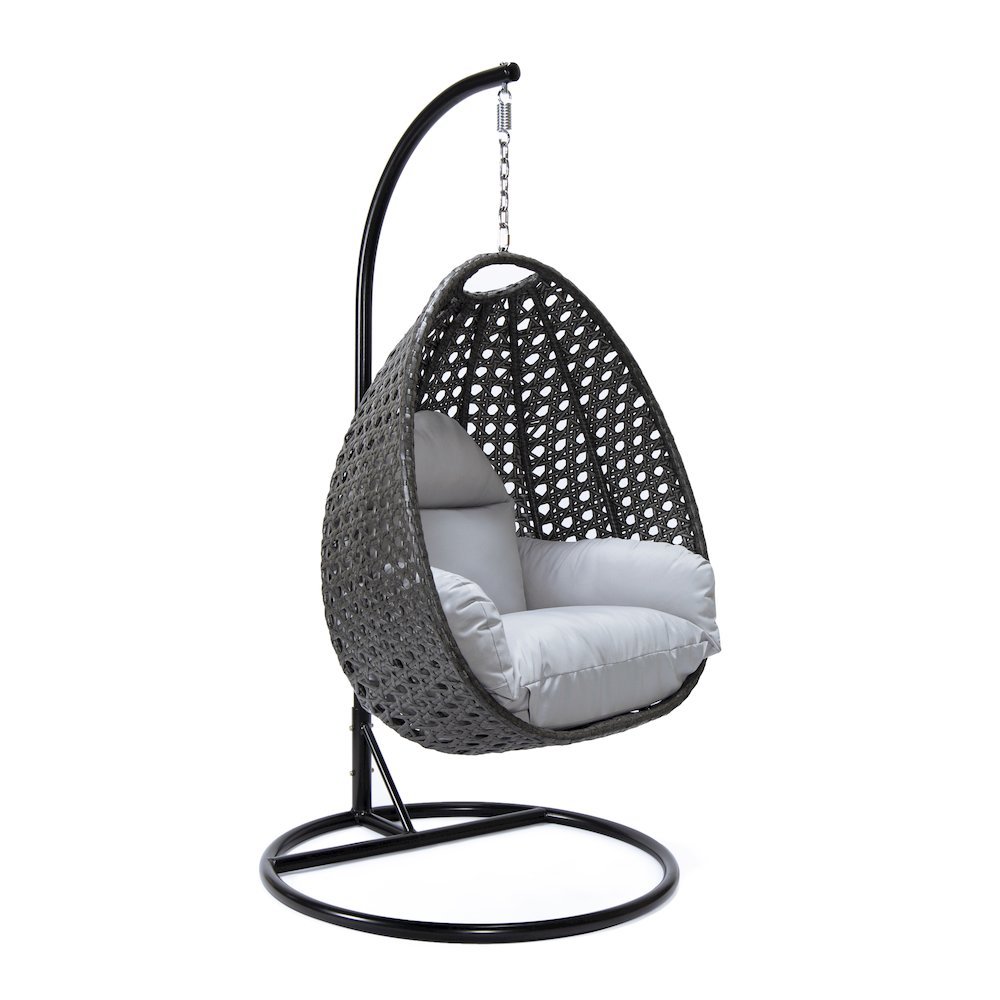 Charcoal Wicker Hanging Egg Swing Chair. Picture 1