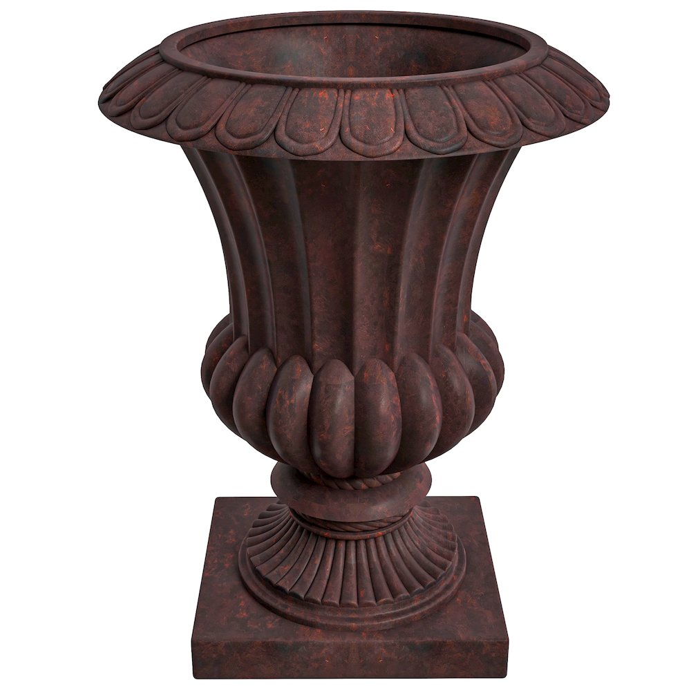 Lotus Series Poly Stone Planter in Brown, 20 Dia, 28 High. Picture 10