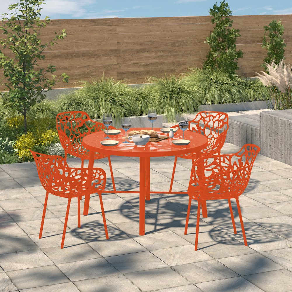 Modern Devon Aluminum Armchair, Set of 4. Picture 2