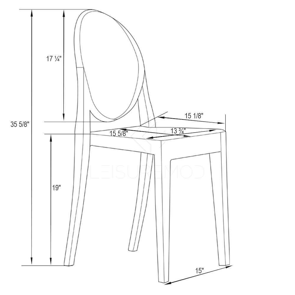 Marion Transparent Acrylic Modern Chair, Set of 4. Picture 8