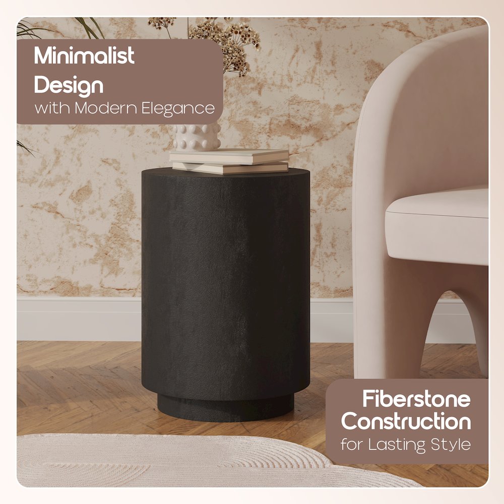Modern Side End Table Ramble Series In Black. Picture 2